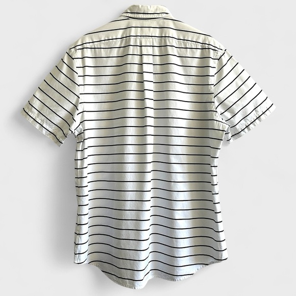Ralph Lauren White and Black Striped Polo Shirt - Picture 3 of 12